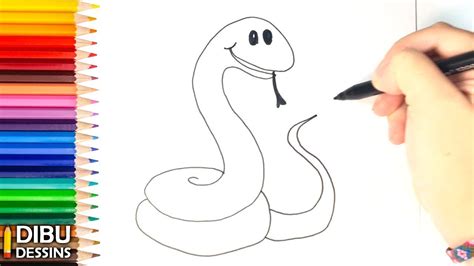 serpent dessin|comment dessiner un serpent.